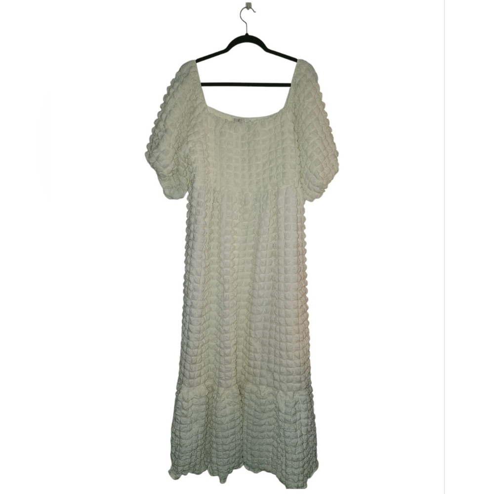 ☁️NWT Simply Southern "Bubble🫧 Maxi Dress" in "Cloud☁️" Off White Sz XXL☁️ - Picture 4 of 15